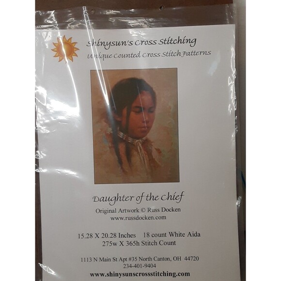 Shinysun's Cross Stitching Native American Indian Cross Stitch Pattern Chart - Picture 9 of 10